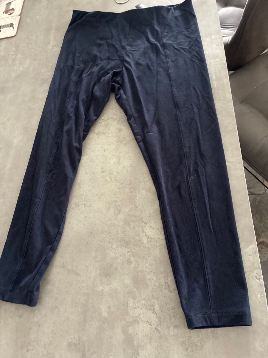 M&S navy suede feel leggings