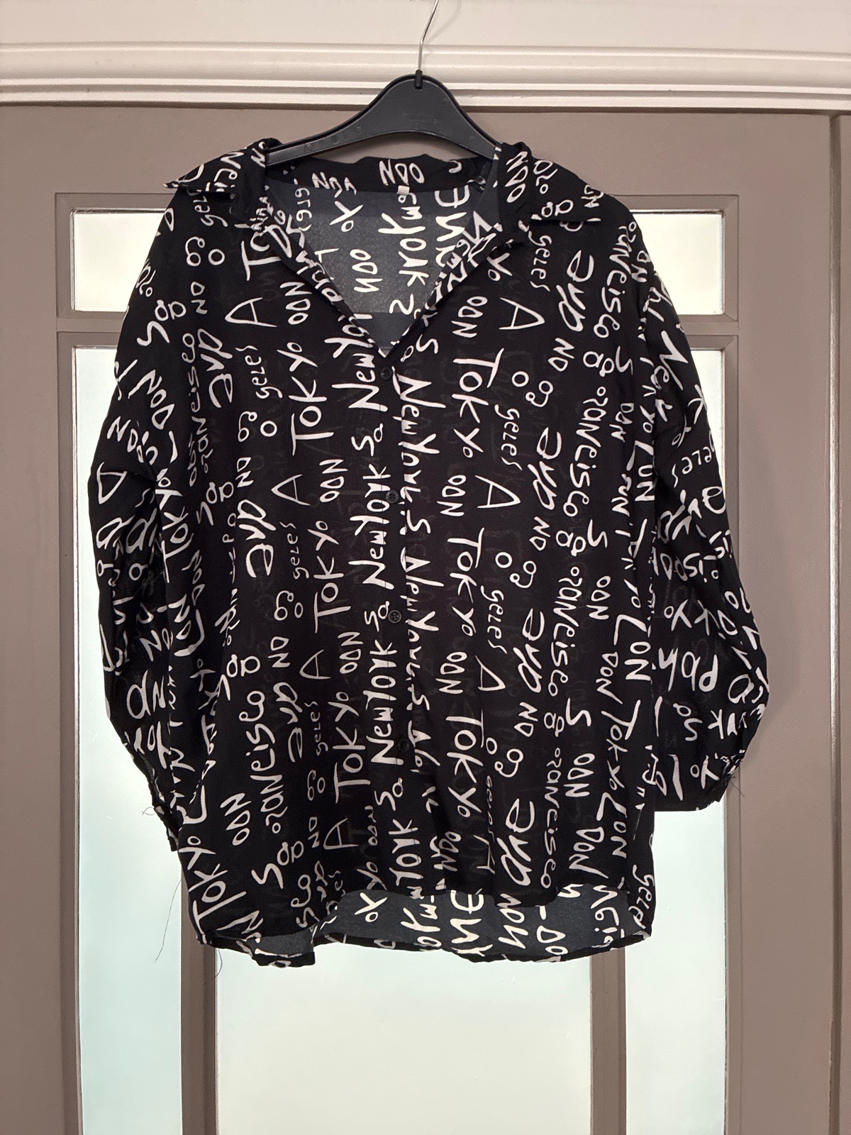 Satin feel Tokyo New York blouse