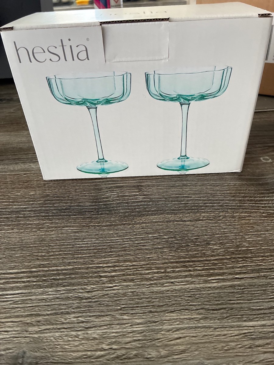 Hestia 2 scallop cocktail glasses