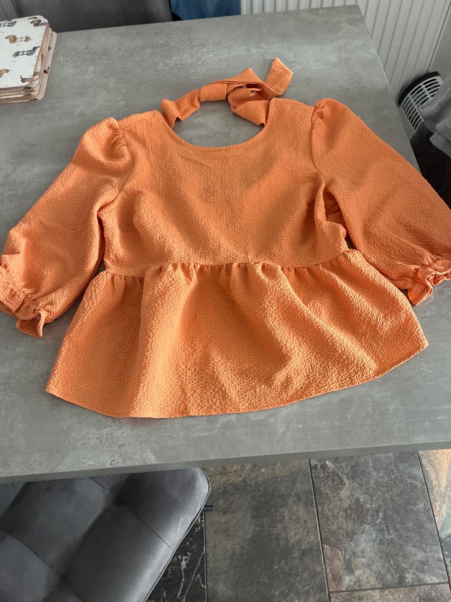 New Look orange peplum top