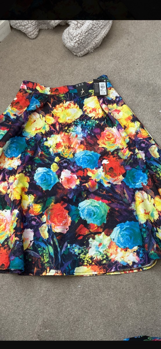 Atmosphere multicoloured flare skirt