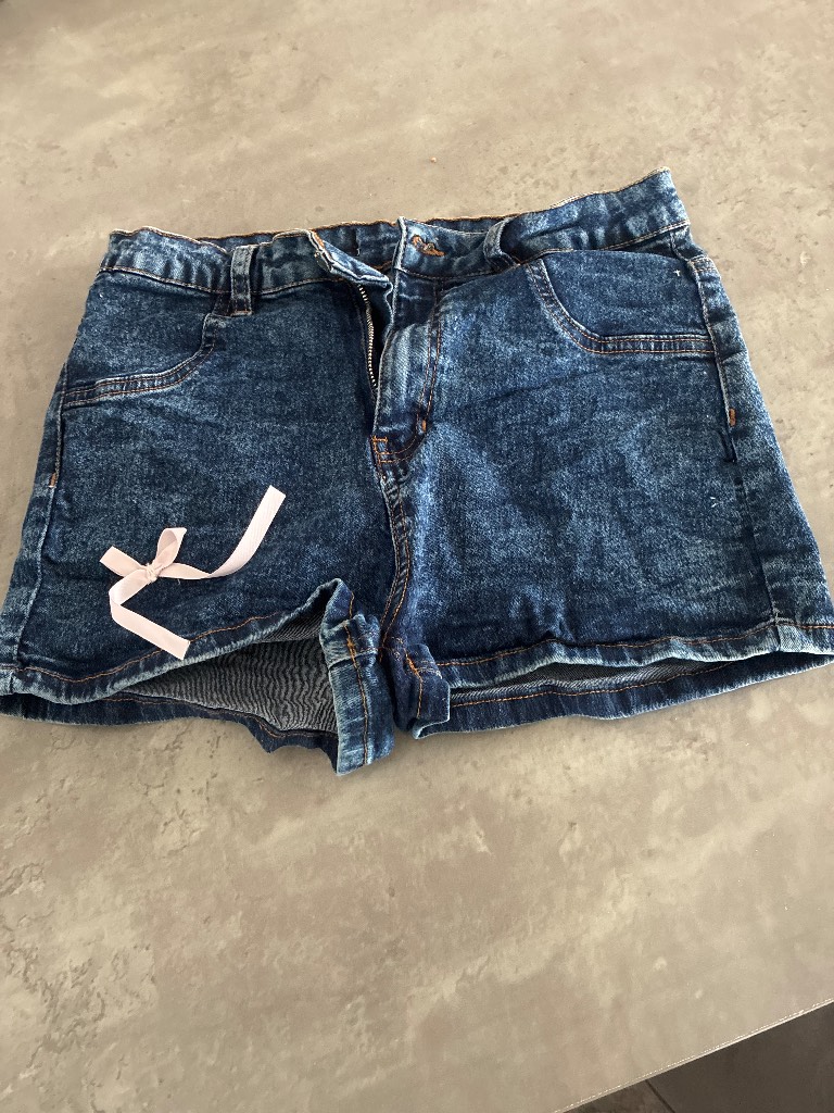 Denim shorts upcycled