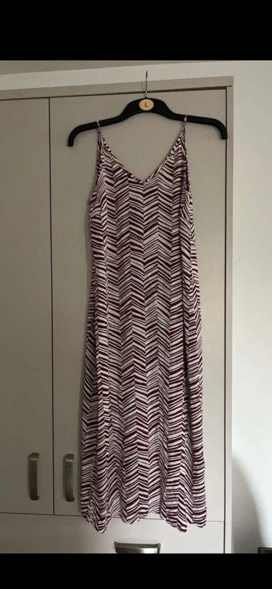 Papaya chevron stripe maxi dress