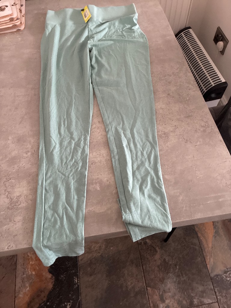 Boohoo super soft high waist turquoise leggings