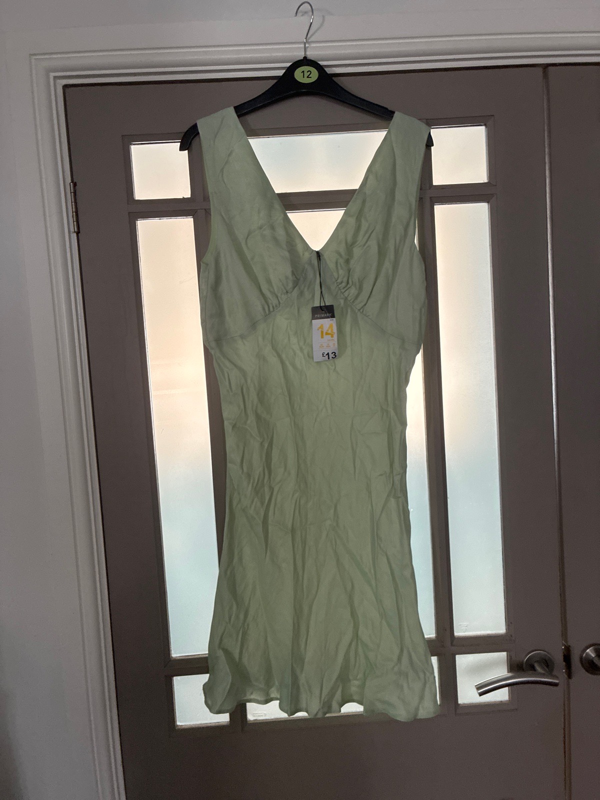 Primark pale green mini dress