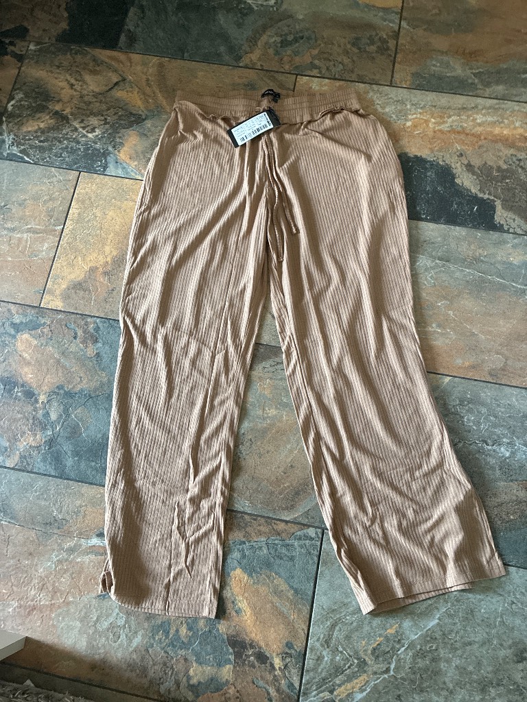 Trendylol rib wide leg trousers