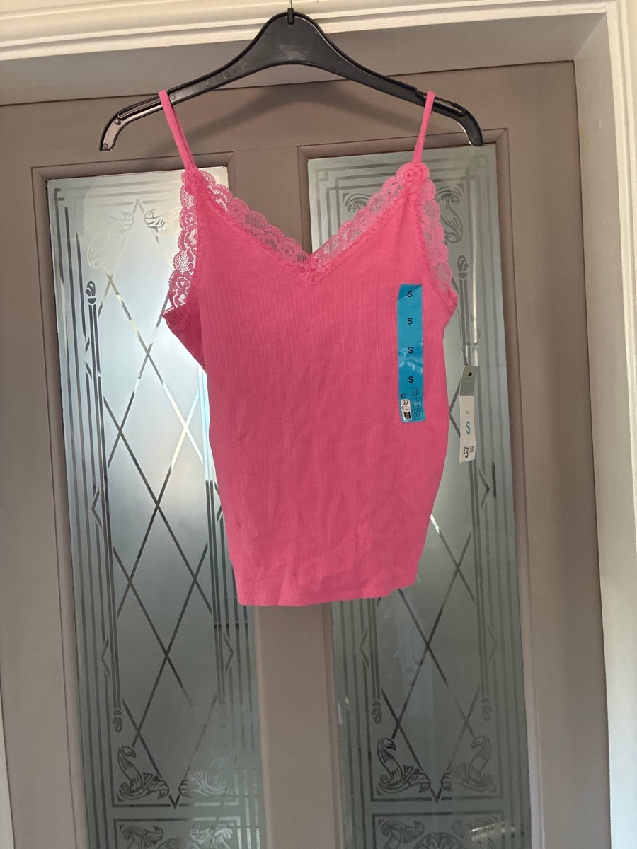 Primark pink vest top