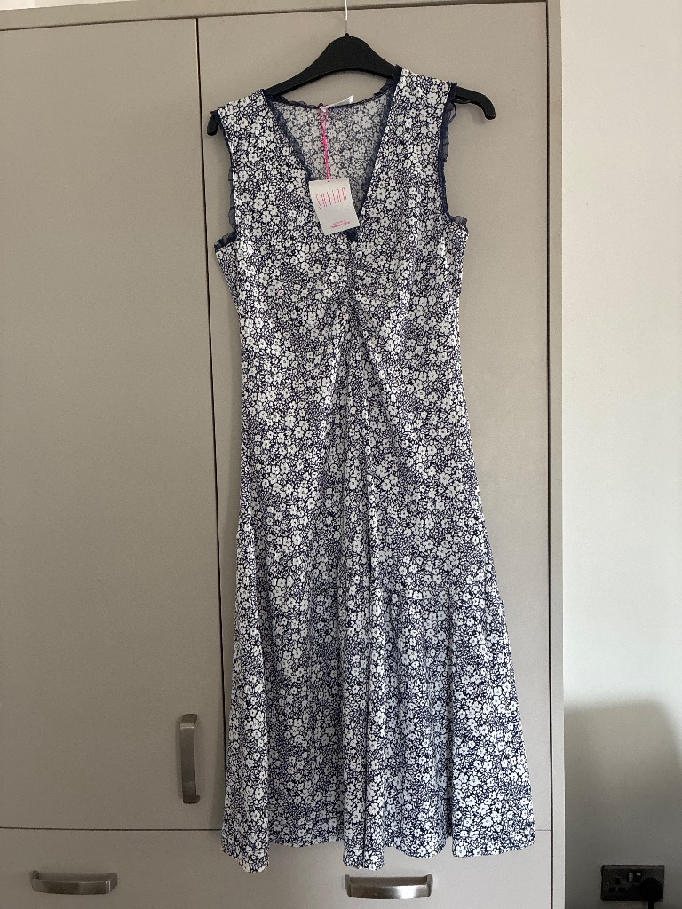 Savida navy and white long dress