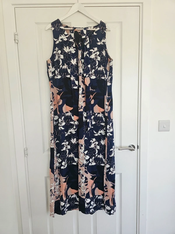 BNWT Per Una Maxi Dress UK16 Floral Scarf Detail Occasion Dress