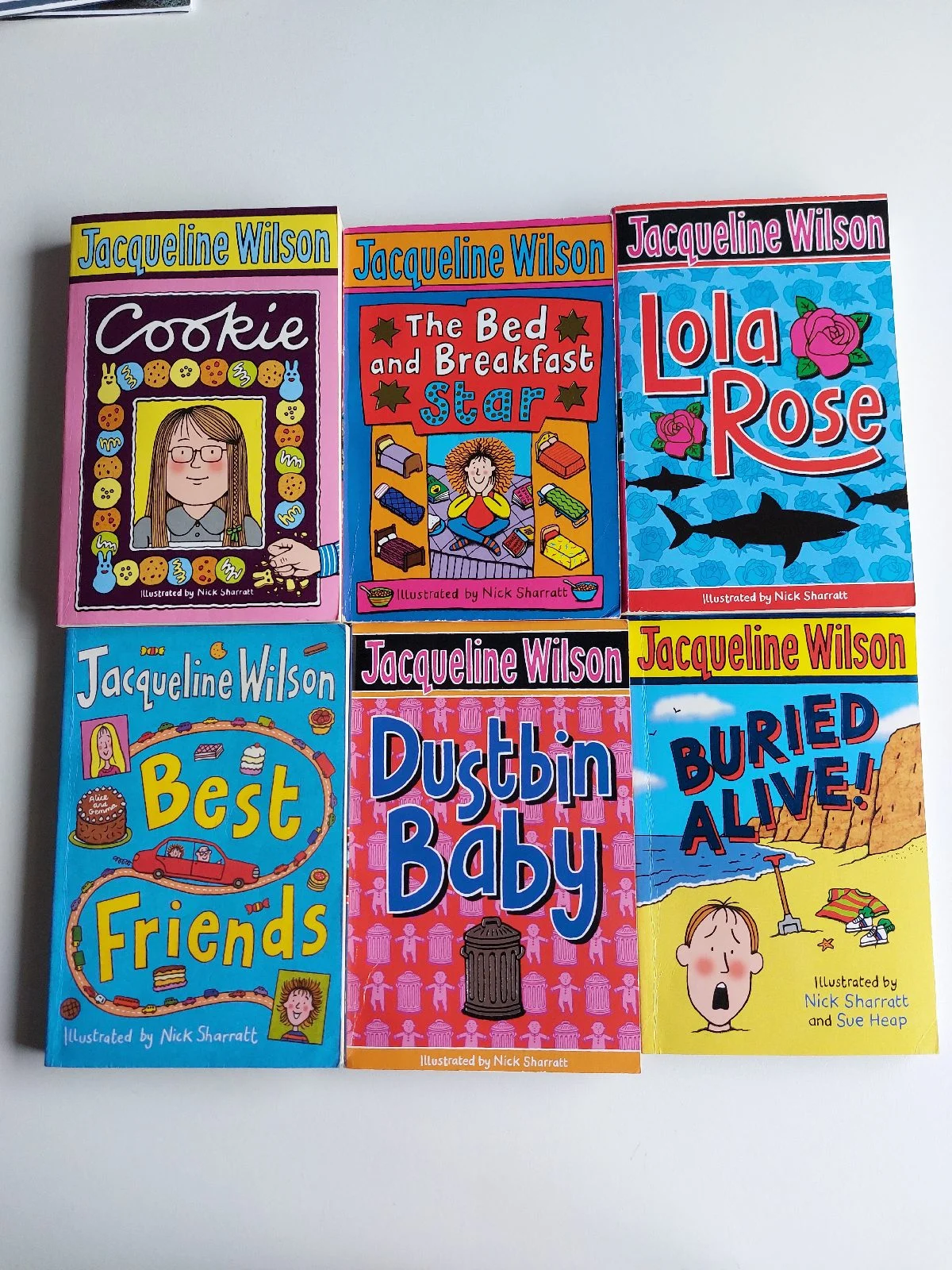 Jacqueline Wilson Books Bundle x6 - Cookie Lola Rose Dustbin Baby