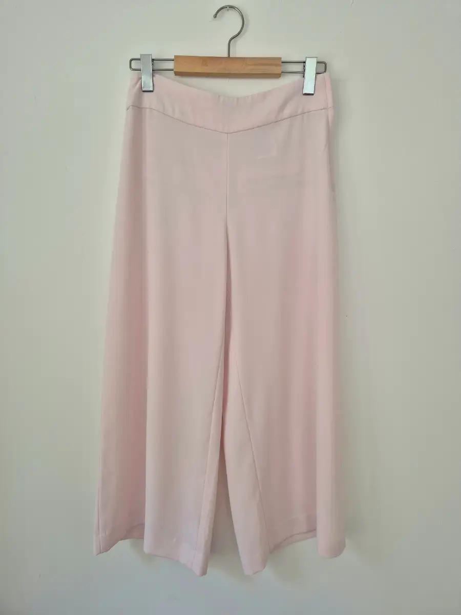 H&M Pale Pink Wide-Leg Culottes/ Trousers Size Small