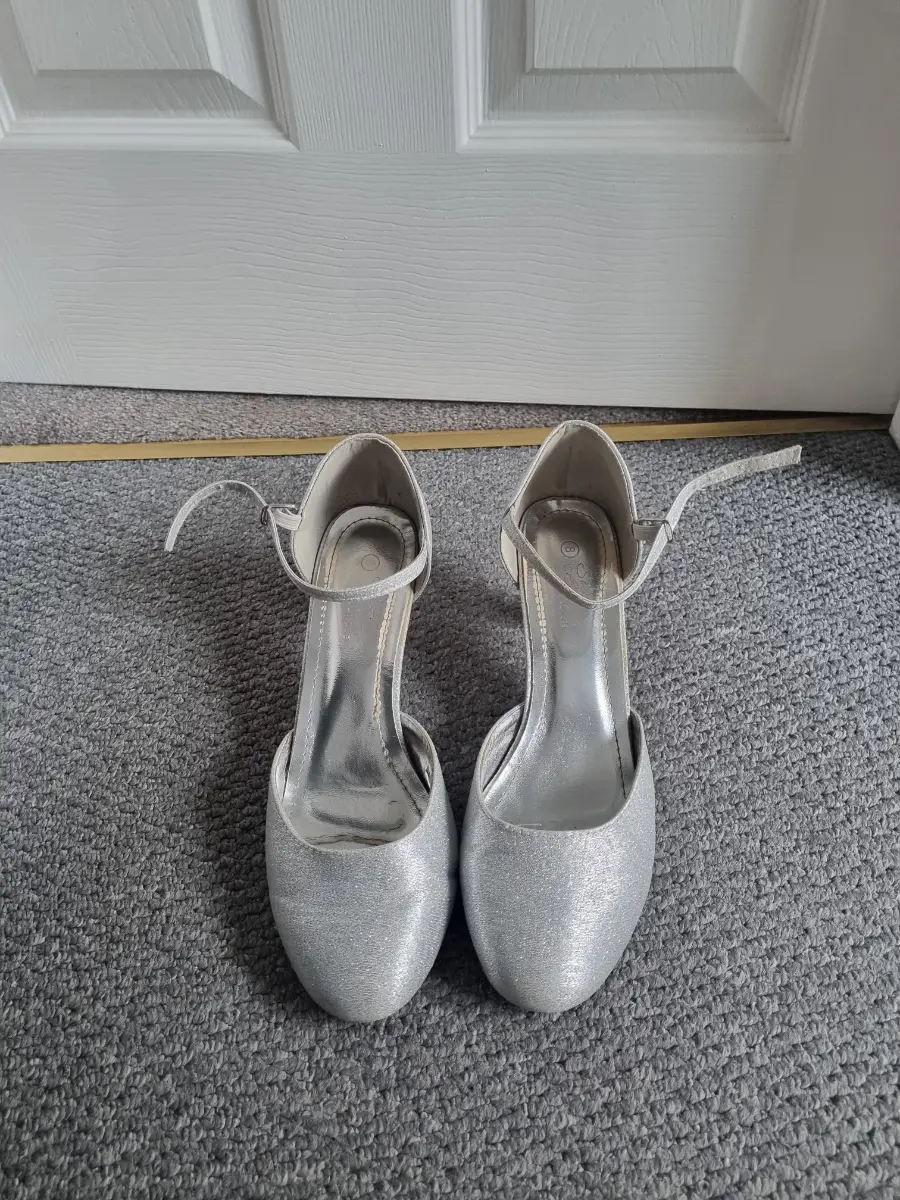 Silver Dance Shoes Size 8