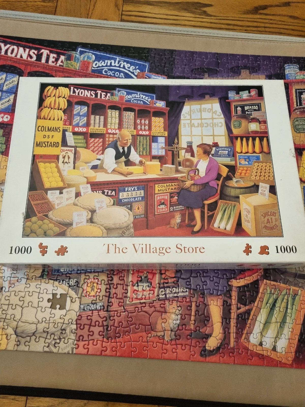 The Village Store 1000 Piece Jigsaw Puzzle - 1 Piece Missing