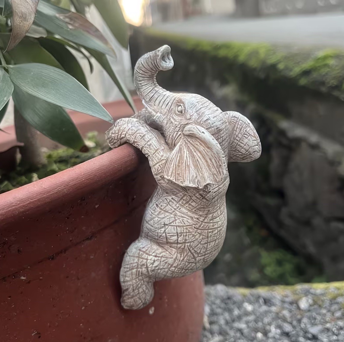 Elephant plant hanger ornament plant accessories indoor outdoor home decor