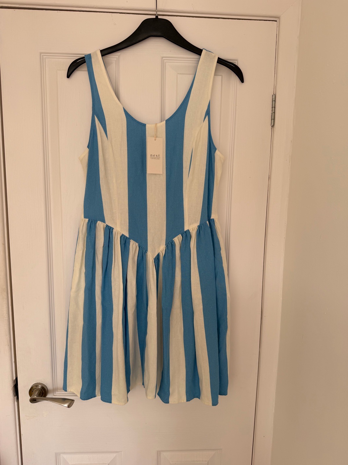 Ladies next dress size 14 summer dress linen blend brand new with tags