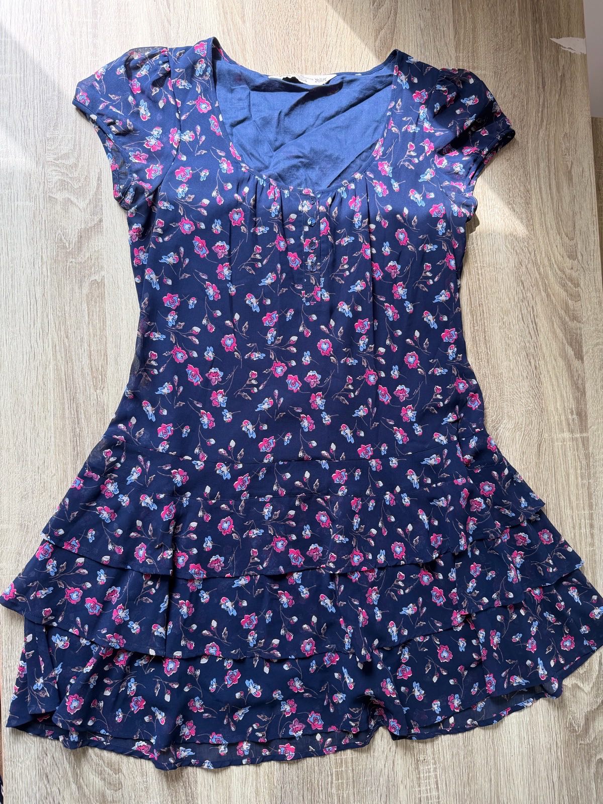 Ladies dress size 12 crew clothing floral print boho chic ditsy floral floaty dress