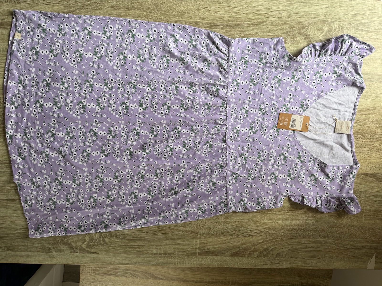 Ladies jersey dress size large 95% cotton floral print brand new with tags