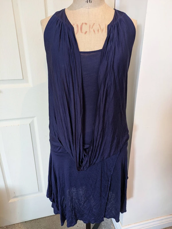 Zara evening collection, Size M, Navy blue sleeveless bodycon summer dress