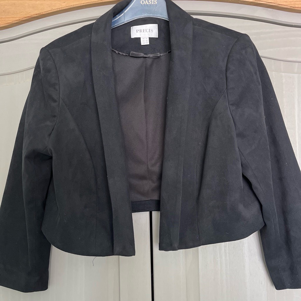 Vintage faux suede bolero jacket size 12