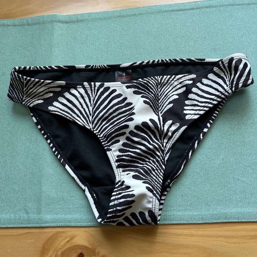 Leaf print mini bikini bottom size 8