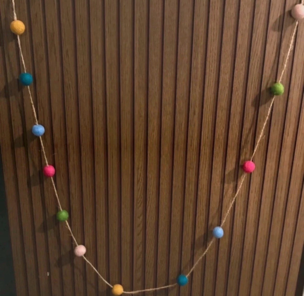 Felted ball garland