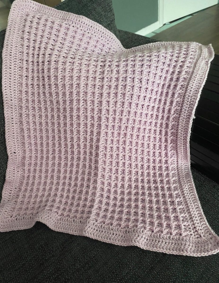 Light pink baby blanket