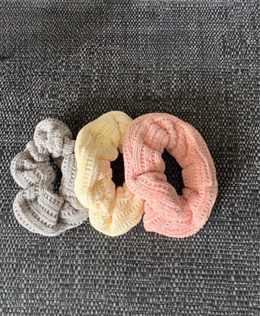 Chenille scrunchies