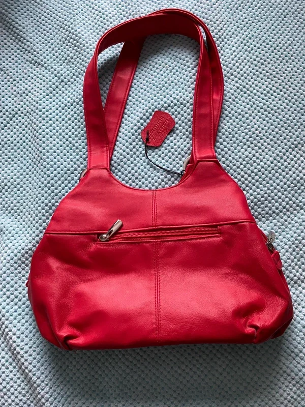 Casa di Borse Red Leather Handbag