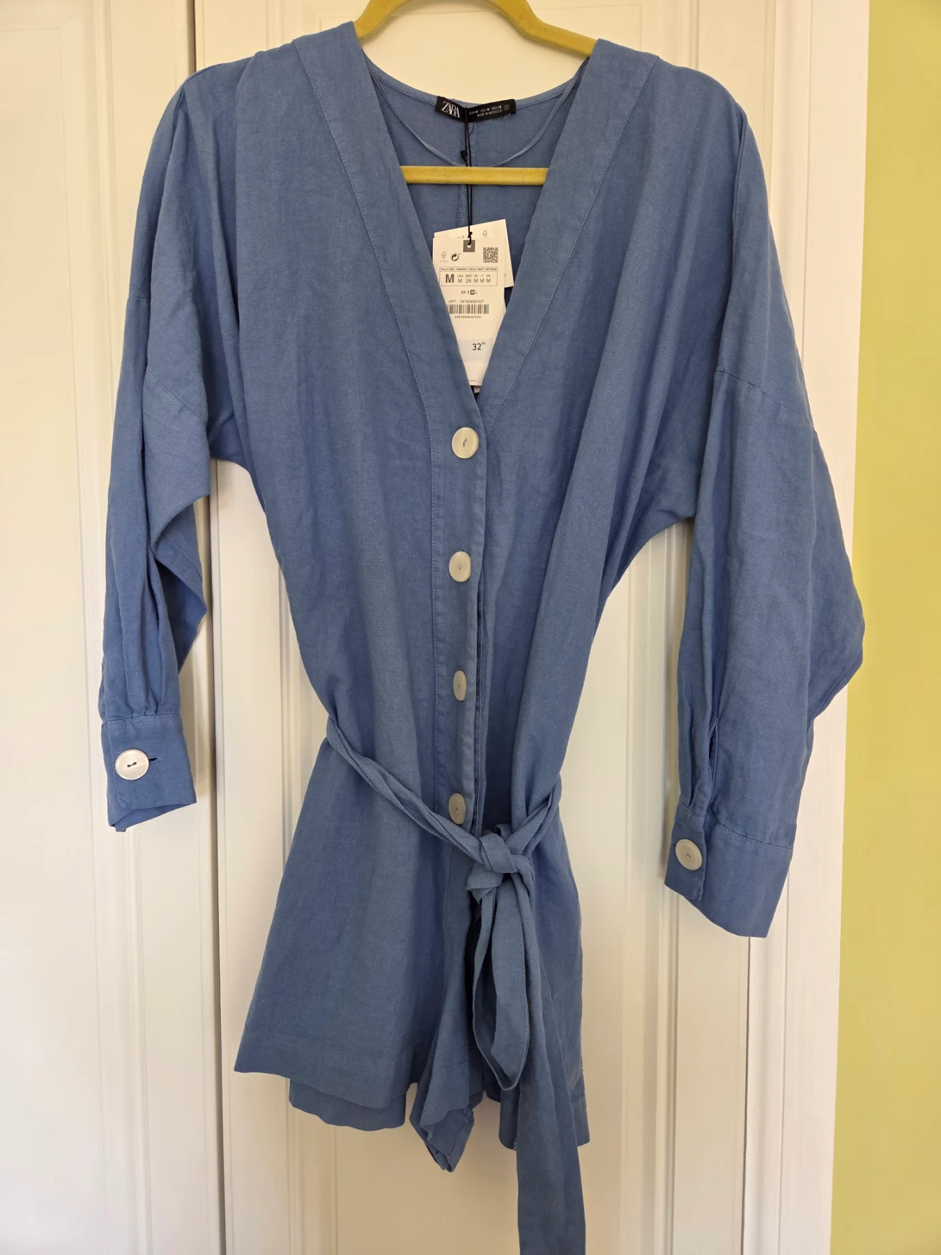 Zara long sleeve Playsuit NWT