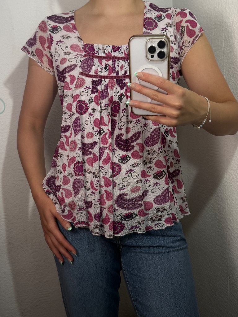 Paisley print floaty top