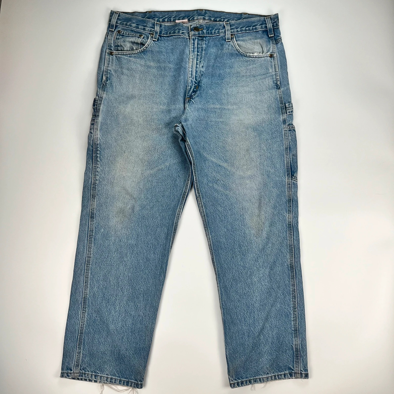 Carhartt Carpenter Jeans Men’s W40 L30 Blue Baggy Straight Relaxed Fit Trousers