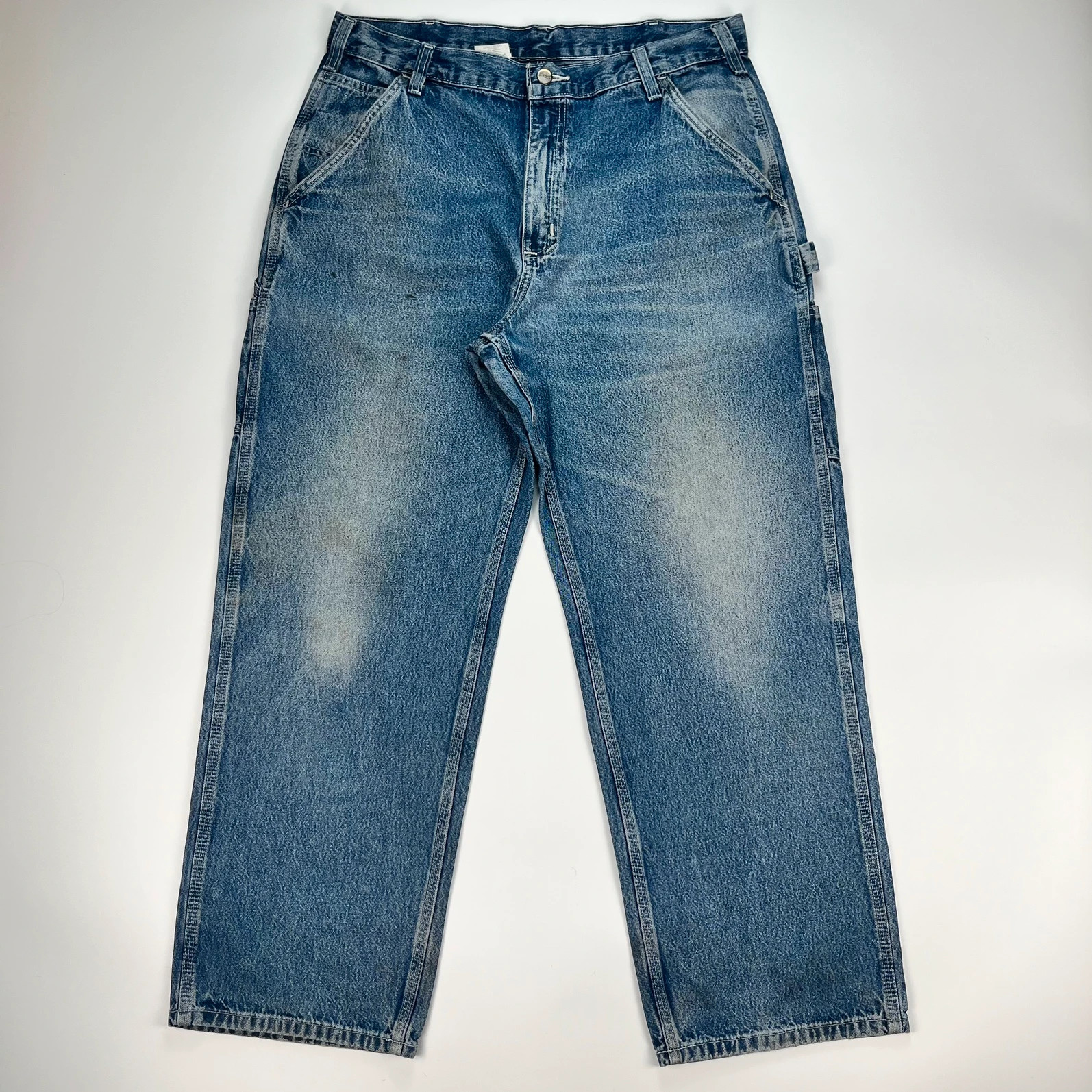 Carhartt Carpenter Jeans Men’s W36 L30 Blue Baggy Straight Relaxed Fit Trousers