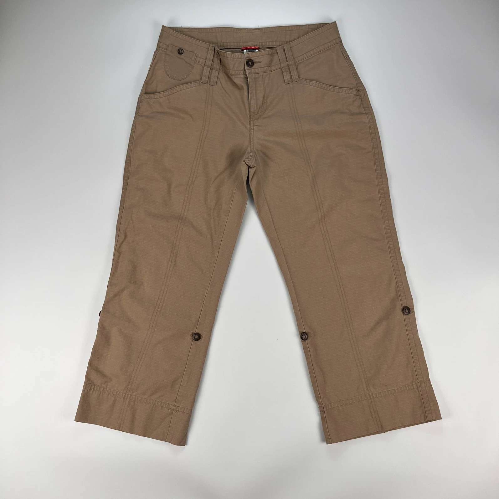 The Northface Trousers Womens 10 Beige Cargo 3/4 Length Convertible Outdoors