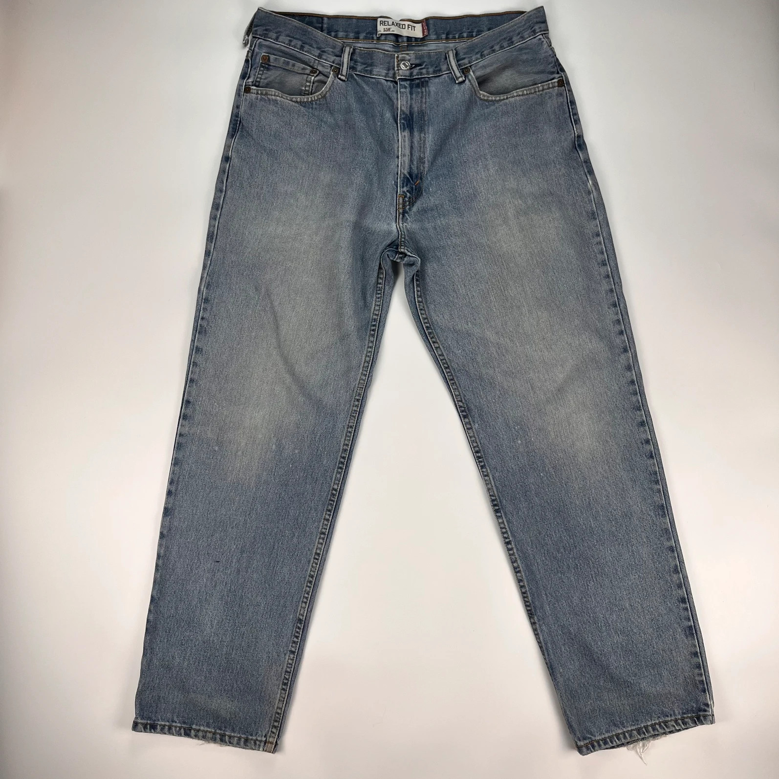 Levis 550 Jeans Mens W36 L32 Blue Regular Fit Denim Trousers Premium 100% Cotton