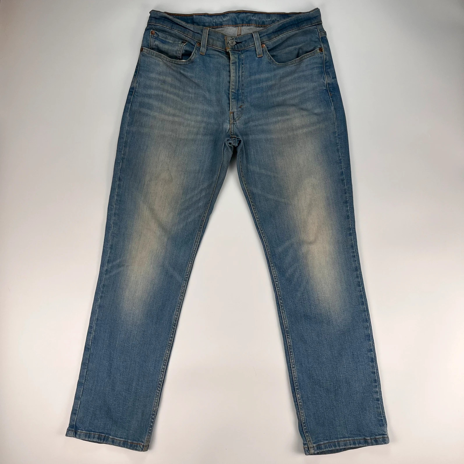 Levis 514 Jeans Mens W34 L30 Blue Regular Fit Denim Trousers Premium 100% Cotton
