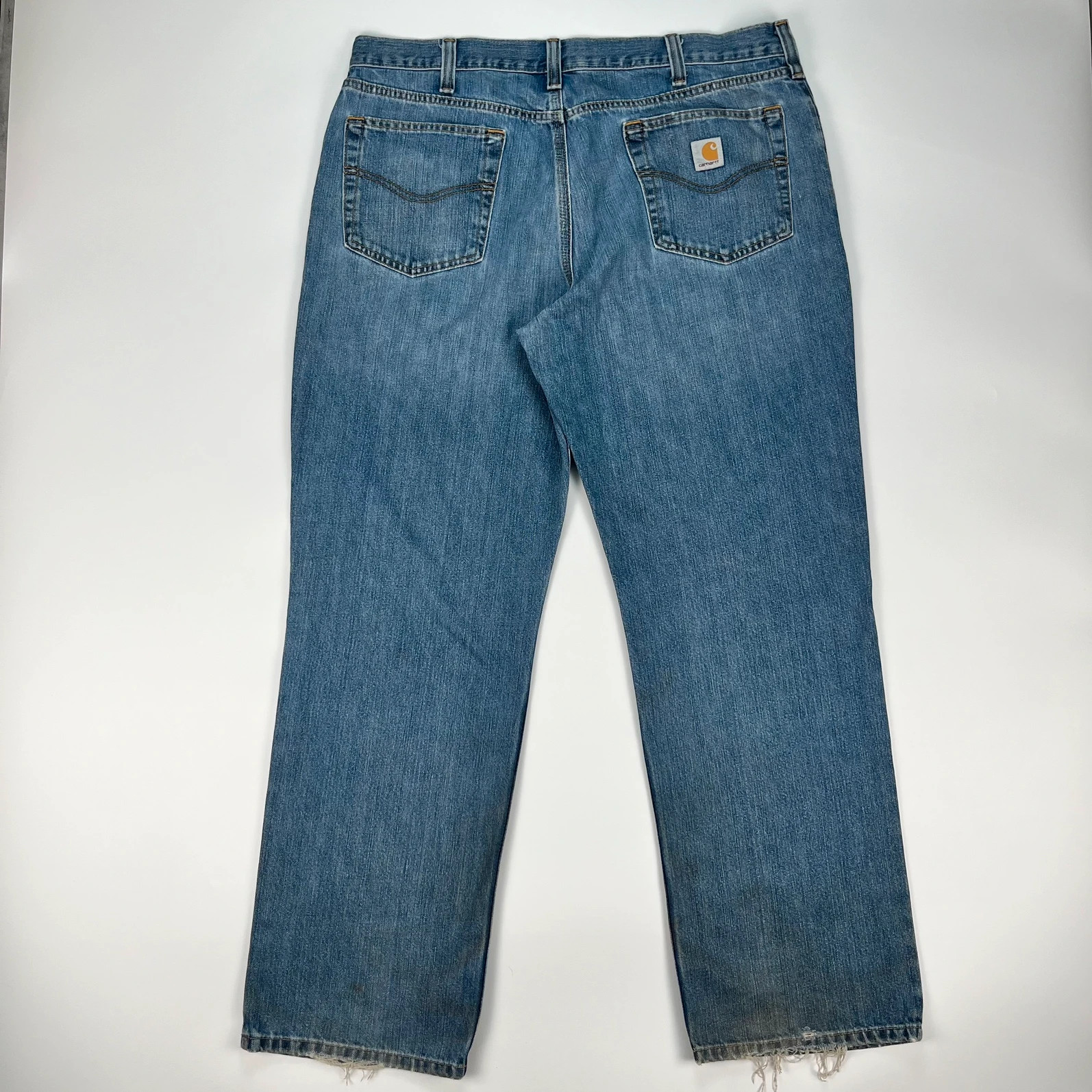 Carhartt Jeans Men’s W38 L32 Blue Baggy Straight Relaxed Workwear Trousers
