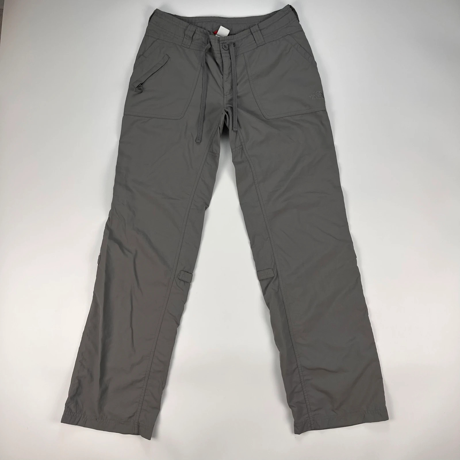 The Northface Trousers Womens 8 W28L32 Grey Cargo Convertible 3/4 Length Hiking