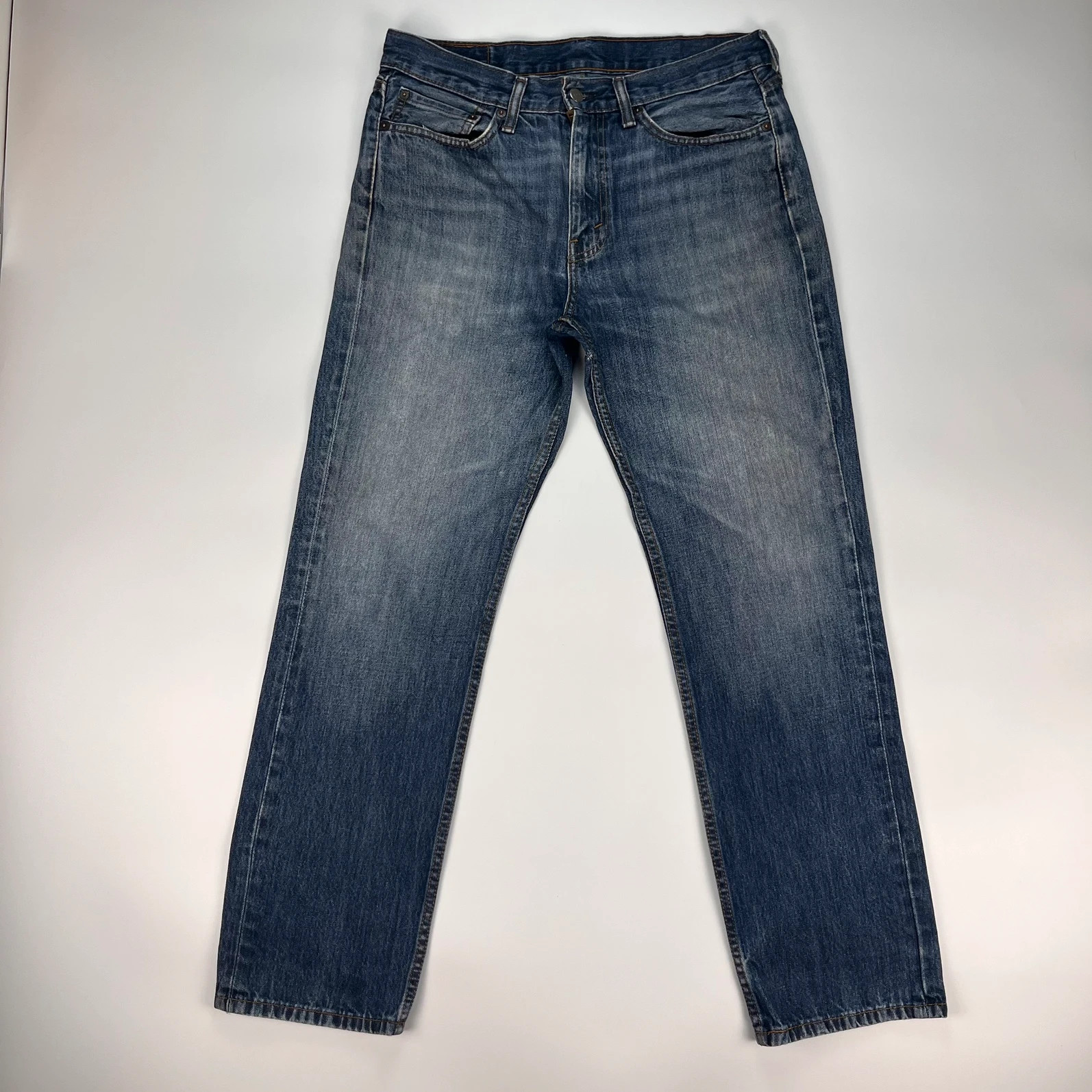 Levis 514 Jeans Mens W32 L30 Blue Regular Fit Denim Trousers Premium 100% Cotton