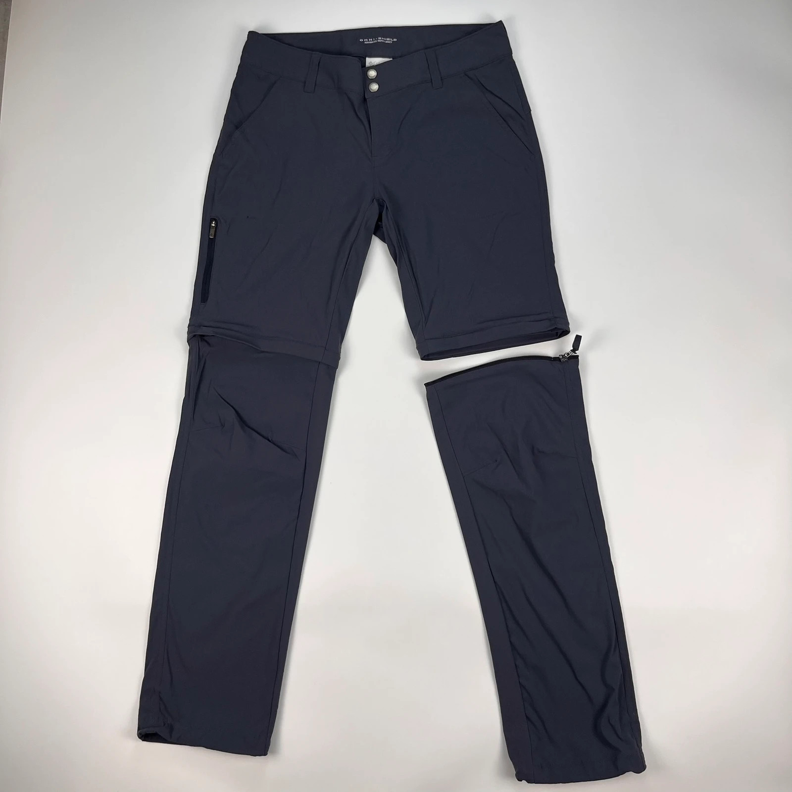 Columbia Trousers Womens 10 W30L32 Navy Cargo Convertible Walking Hiking Fishing