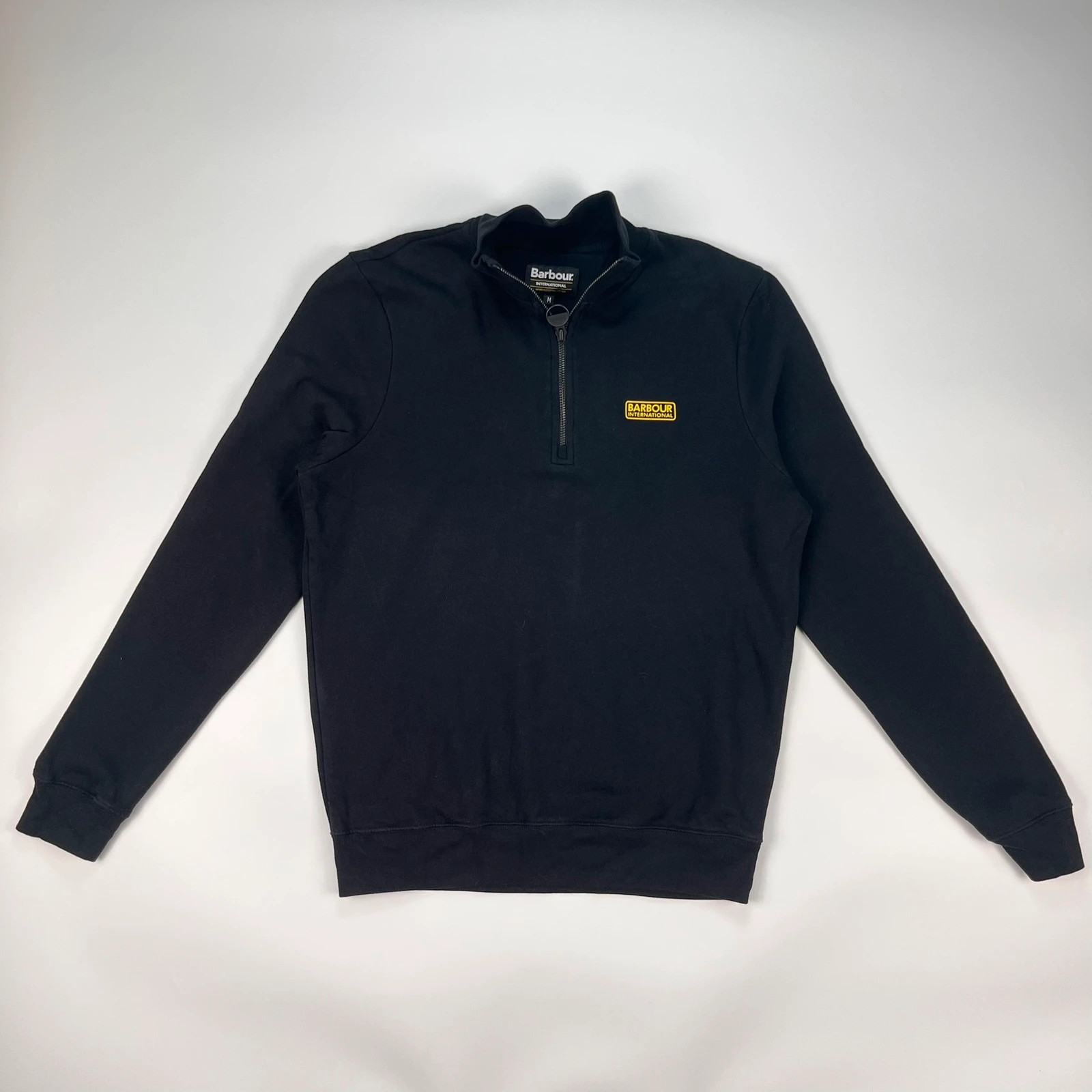 Barbour Jumper Men’s Small Black 1/4 Zip Pullover Sweater
