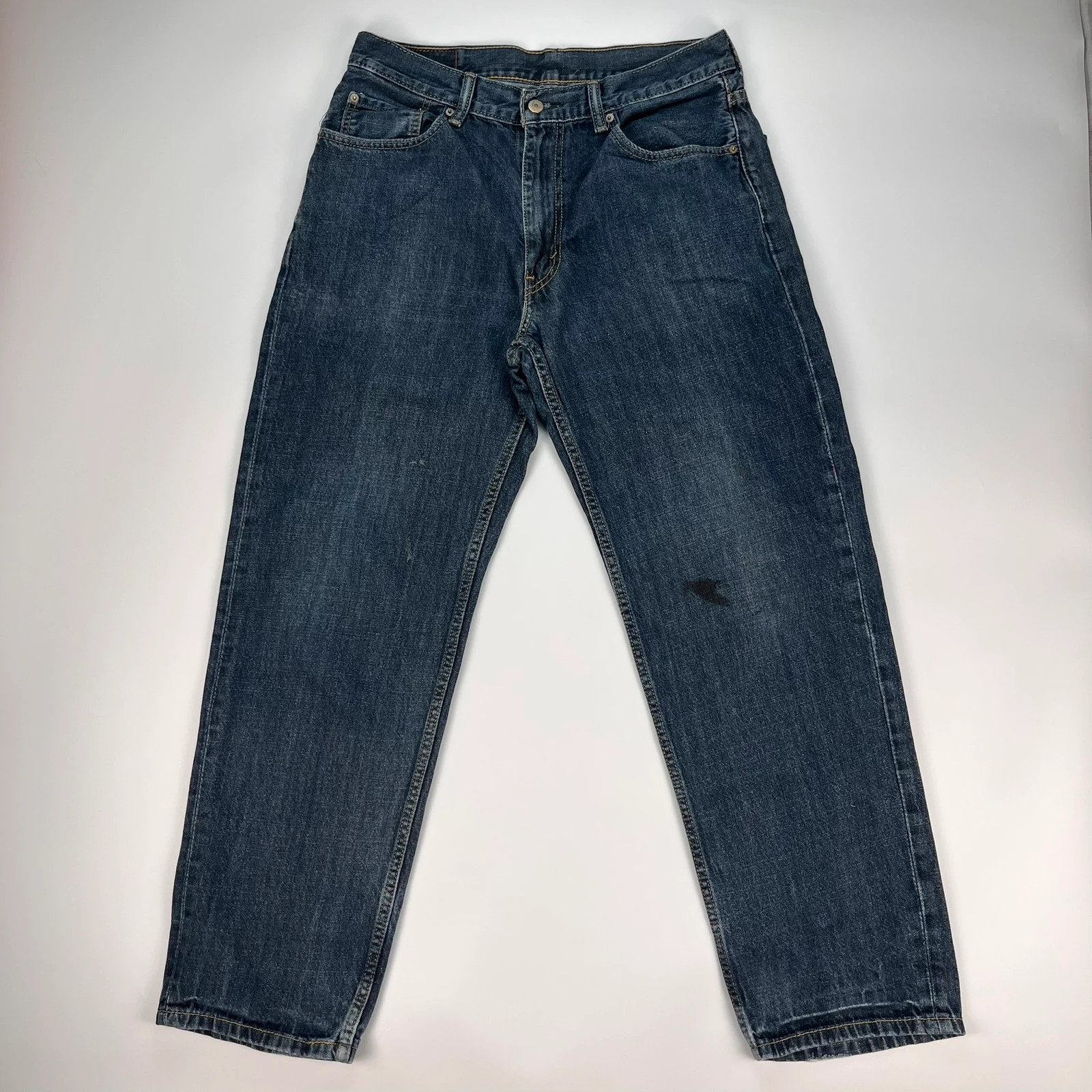 Levis 550 Jeans Mens W34 L32 Blue Regular Fit Denim Trousers Premium 100% Cotton