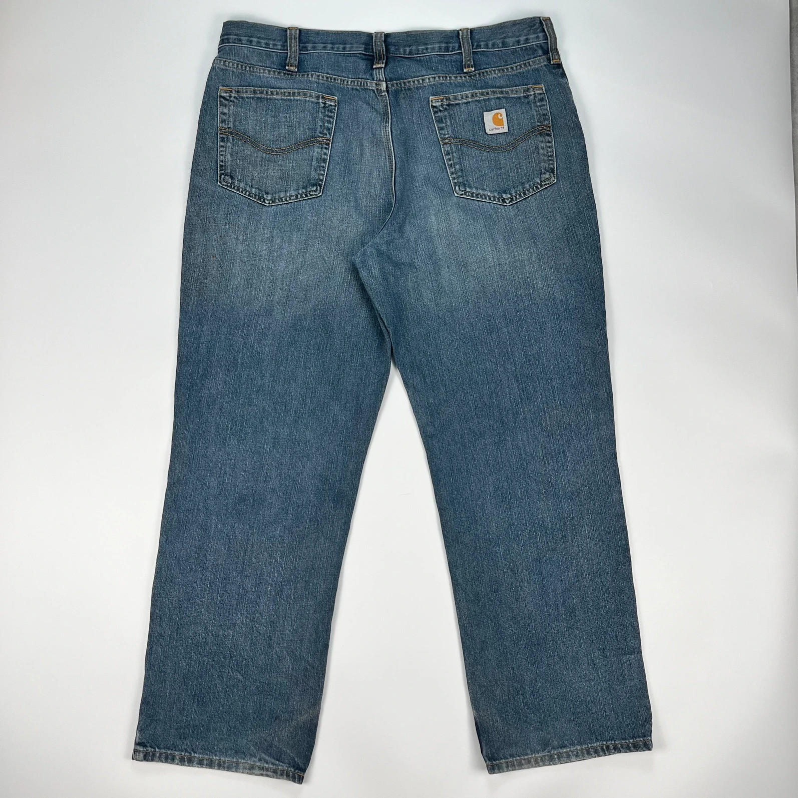Carhartt Jeans Men’s W38 L30 Blue Baggy Straight Relaxed Workwear Trousers