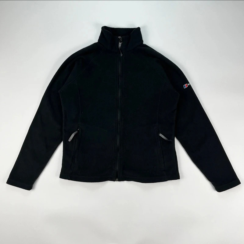 Berghaus Fleece Jacket Women’s 12 Medium Black Polartec Full Zip Thermal Coat