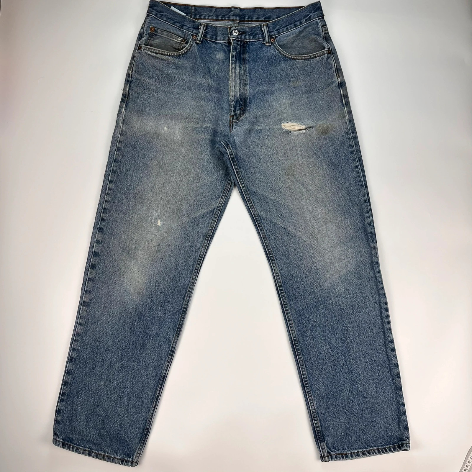 Levis 550 Jeans Mens W36 L32 Blue Regular Fit Denim Trousers Premium 100% Cotton