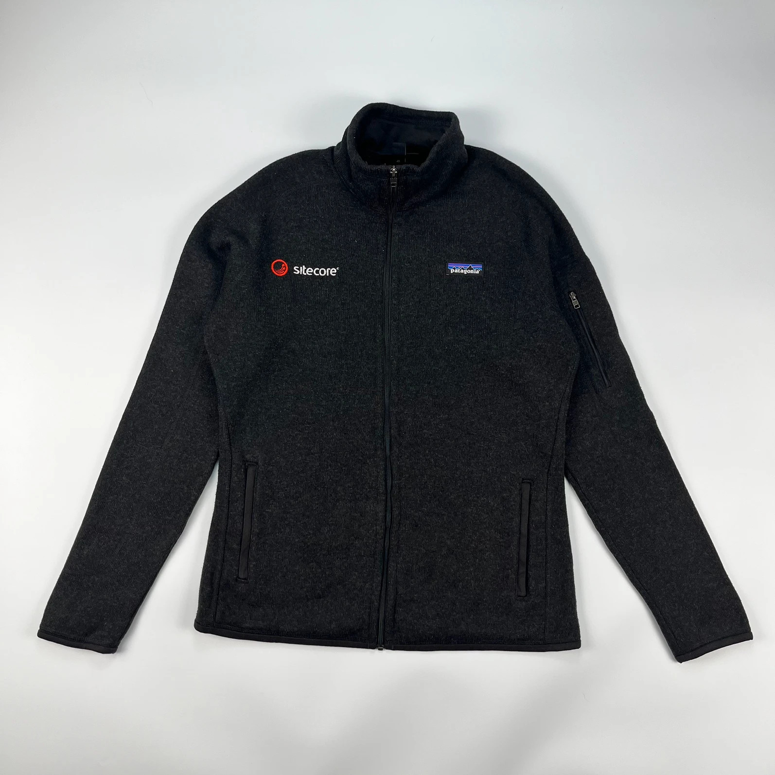 Patagonia Fleece Jacket Womens Medium Black Sitecore Full Zip Thermal Coat