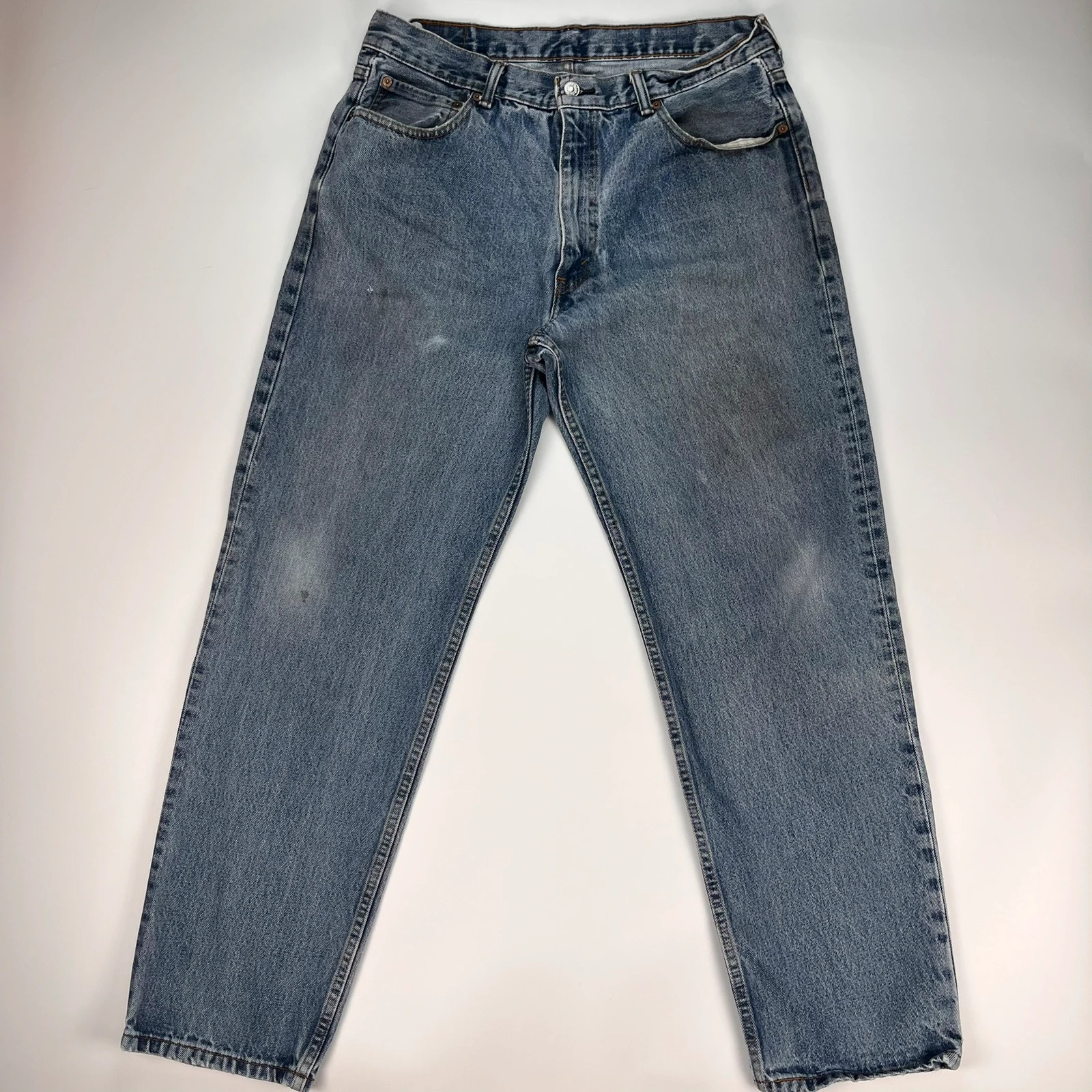 Levis 550 Jeans Mens W36 L32 Blue Regular Fit Denim Trousers Premium 100% Cotton