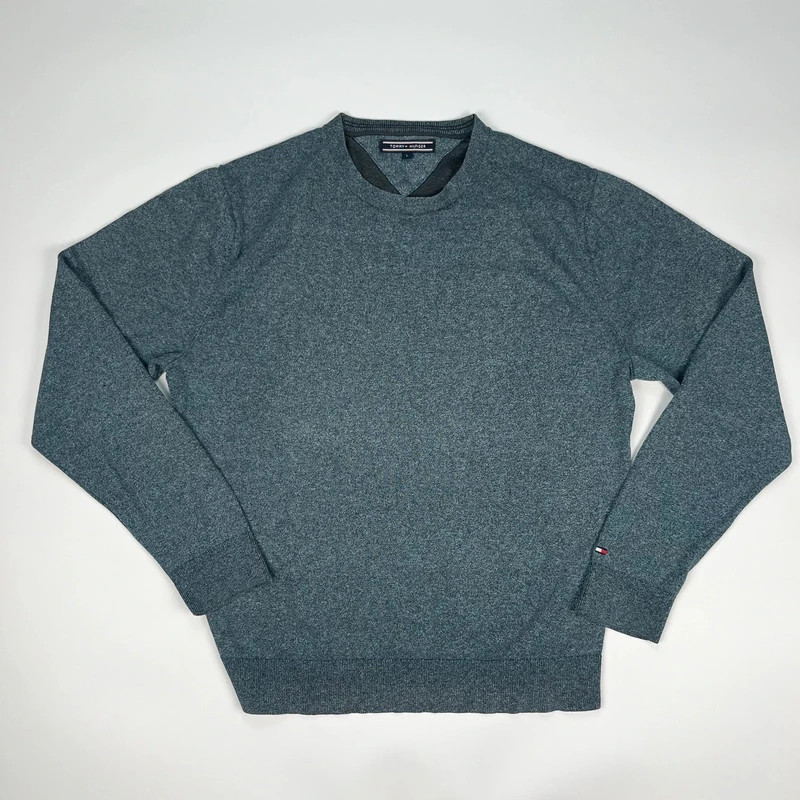 Tommy Hilfiger Crew Neck Jumper Men’s Large Blue Sweater
