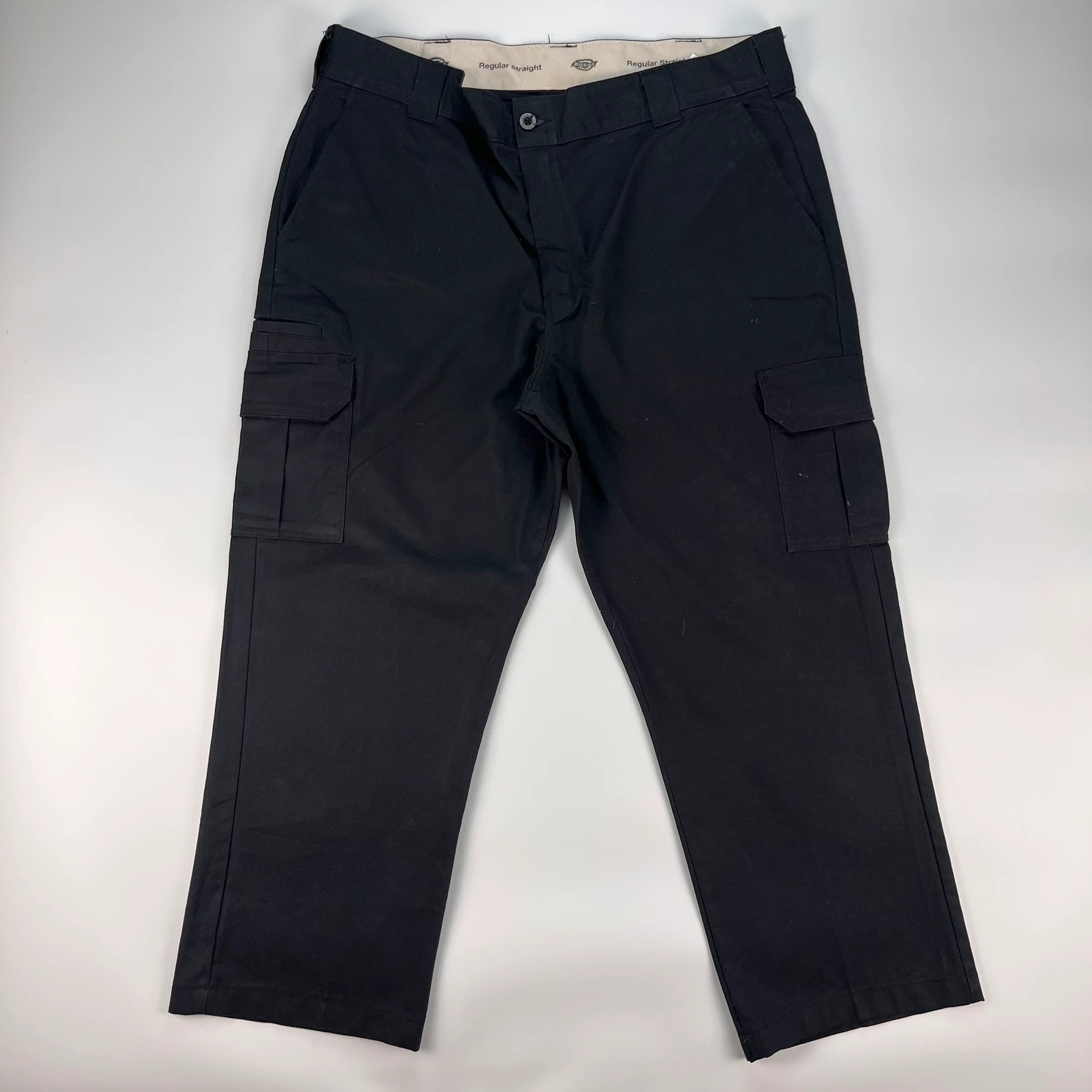 Dickies Cargo Trousers Men’s W40 L32 Black Straight Fit Workwear Utility Pant