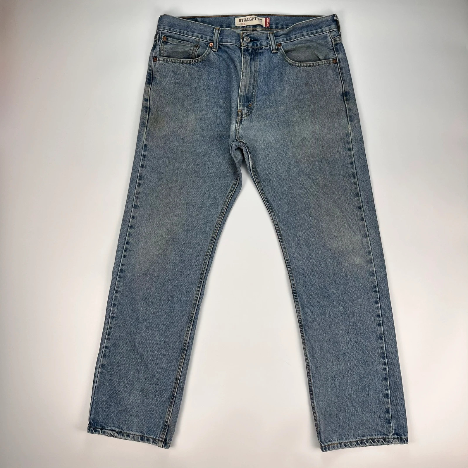 Levis 505 Jeans Mens W33 L30 Blue Regular Fit Denim Trousers Premium 100% Cotton
