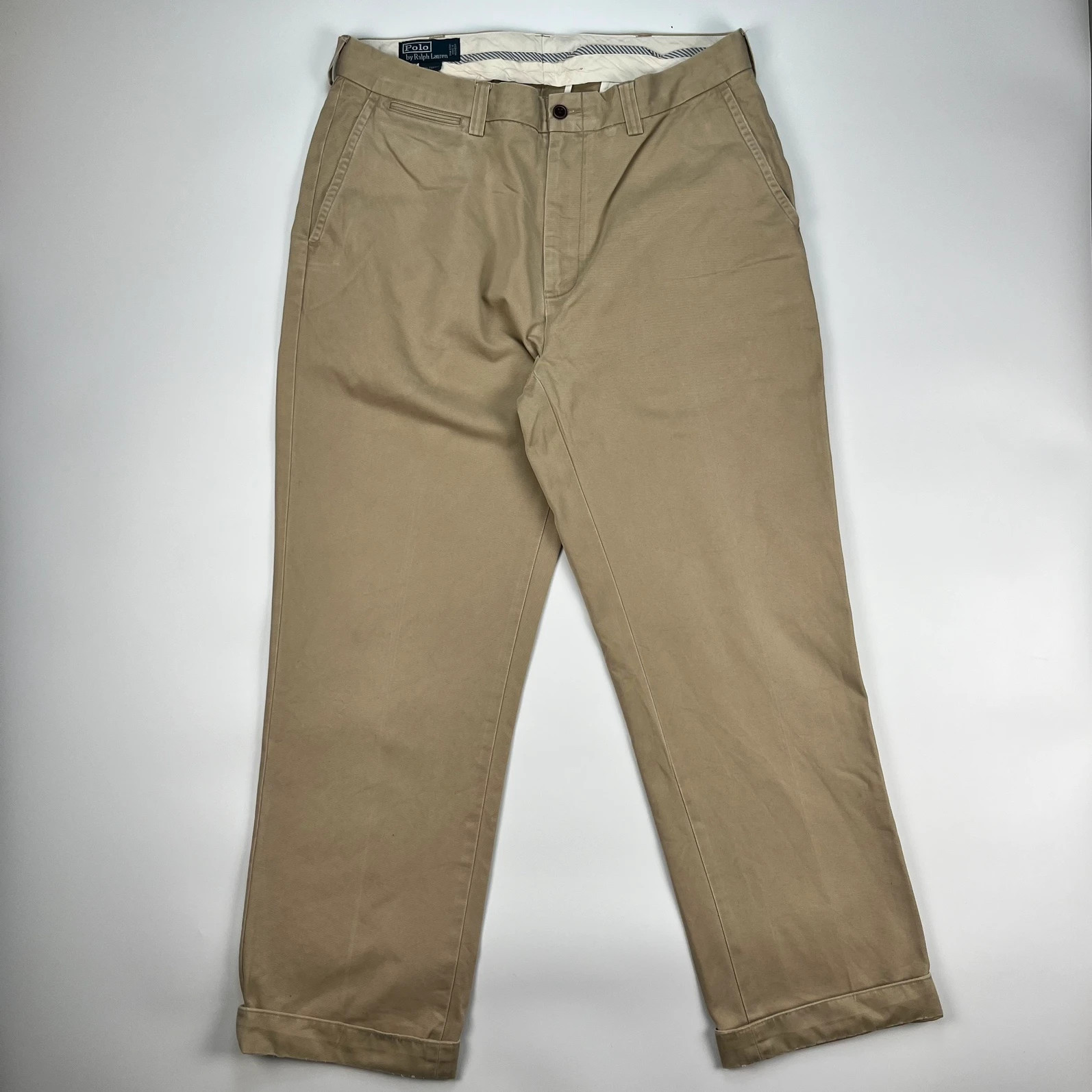 Ralph Lauren Chino Men’s W36 L32 Beige Twill Classic Smart Cotton Trousers